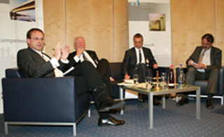 �ber das Thema �Dipl.-Ing. - wohin?� wurde kontrovers diskutiert. Foto: Alexander Hauk / Bayerische Ingenieurekammer-Bau