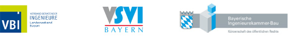 Logos: VBI - VSVI - Bayerische Ingenieurekammer-Bau