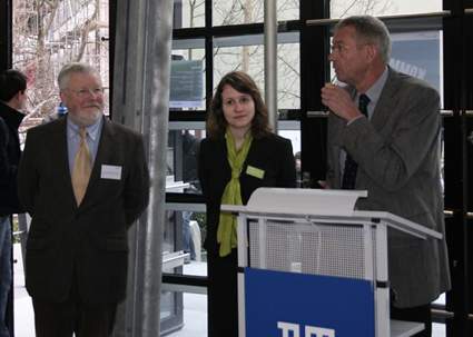 Dr.Schroeter, Franziska Schlieter udn der Dekan bei der Er�ffnung der IKOM