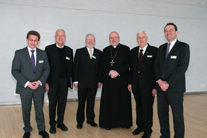 Dr.-Ing. Werner Weigl, Prof. Dr. Norbert Gebbeken, Dr. -Ing. Heinrich Schroeter, Kardinal Dr. Reinhard Marx, Prof. Dr.-Ing.e.h. Karl Kling, Prof. Dr.-Ing. Oliver Fischer (v.l.)