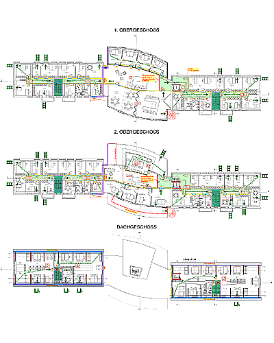 Geschosspl�ne vorbeugender baulicher Brandschutz